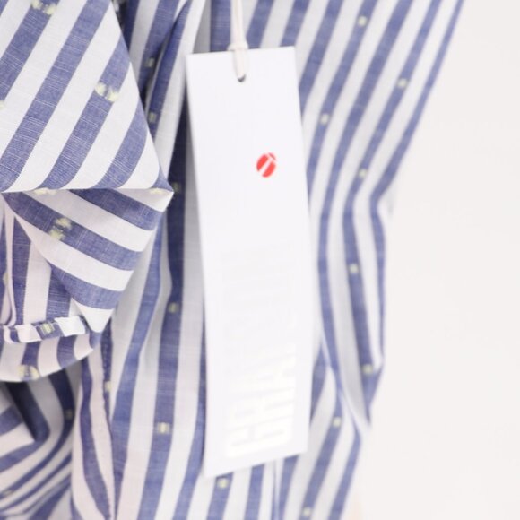 NWT GRAYSON for ANTHROPOLOGIE The Hero Buttondown Shirt Blue Stripe Size M 03 - Picture 10 of 10